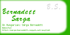 bernadett sarga business card