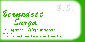 bernadett sarga business card